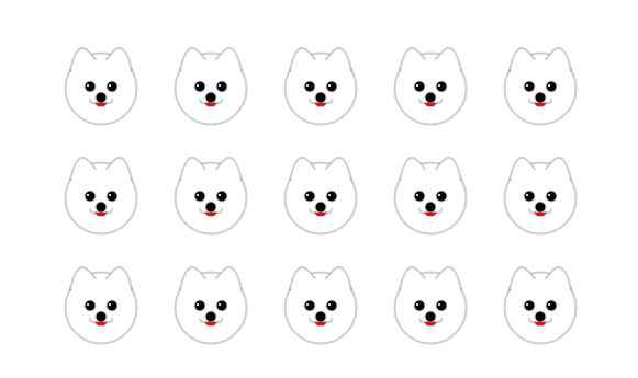 Dog faces spring